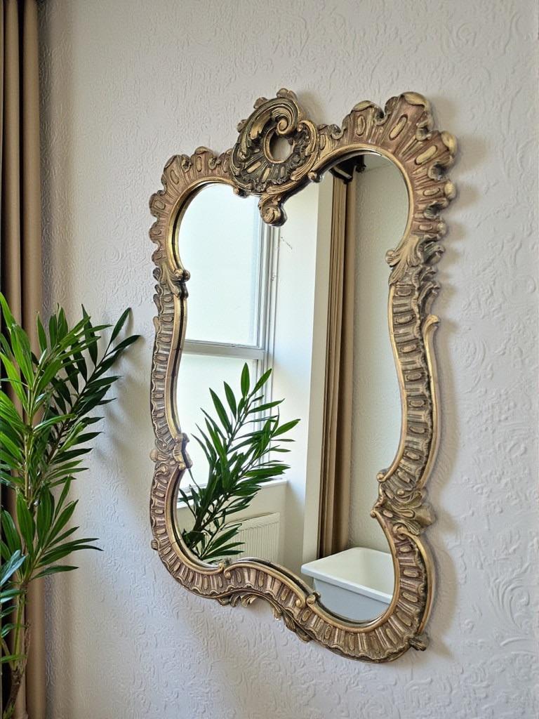 Vintage Gouden Barok Spiegel / Wandspiegel image 2