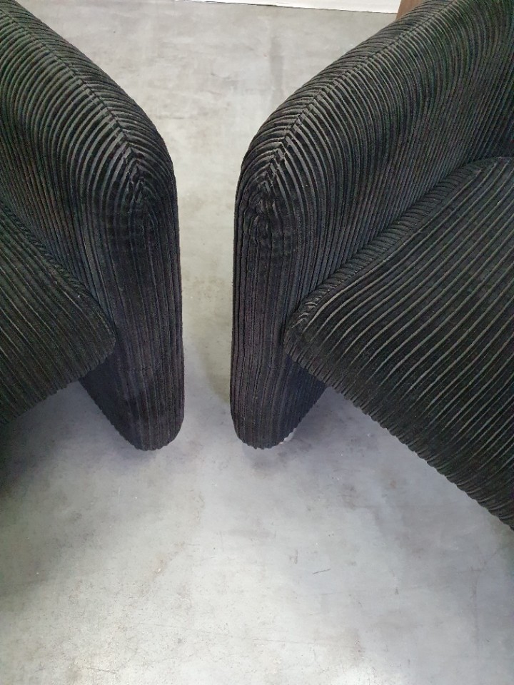 Vintage Eugenio Gerli Tecno "142" Fauteuils, Jaren 60, Italië Mobiel Corduroy image 14