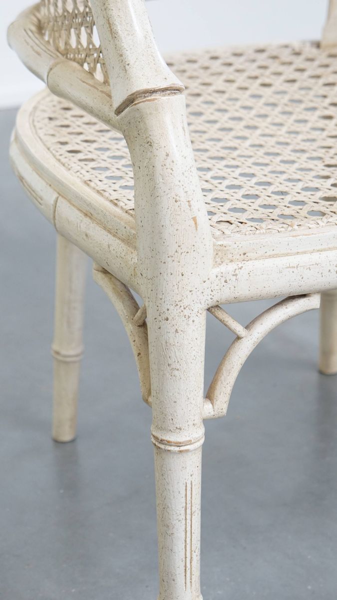 Gezellige Vintage Jaren 70 Design Stoel Van Jonathan Adler Gemaakt Van Riet En Bamboe image 12