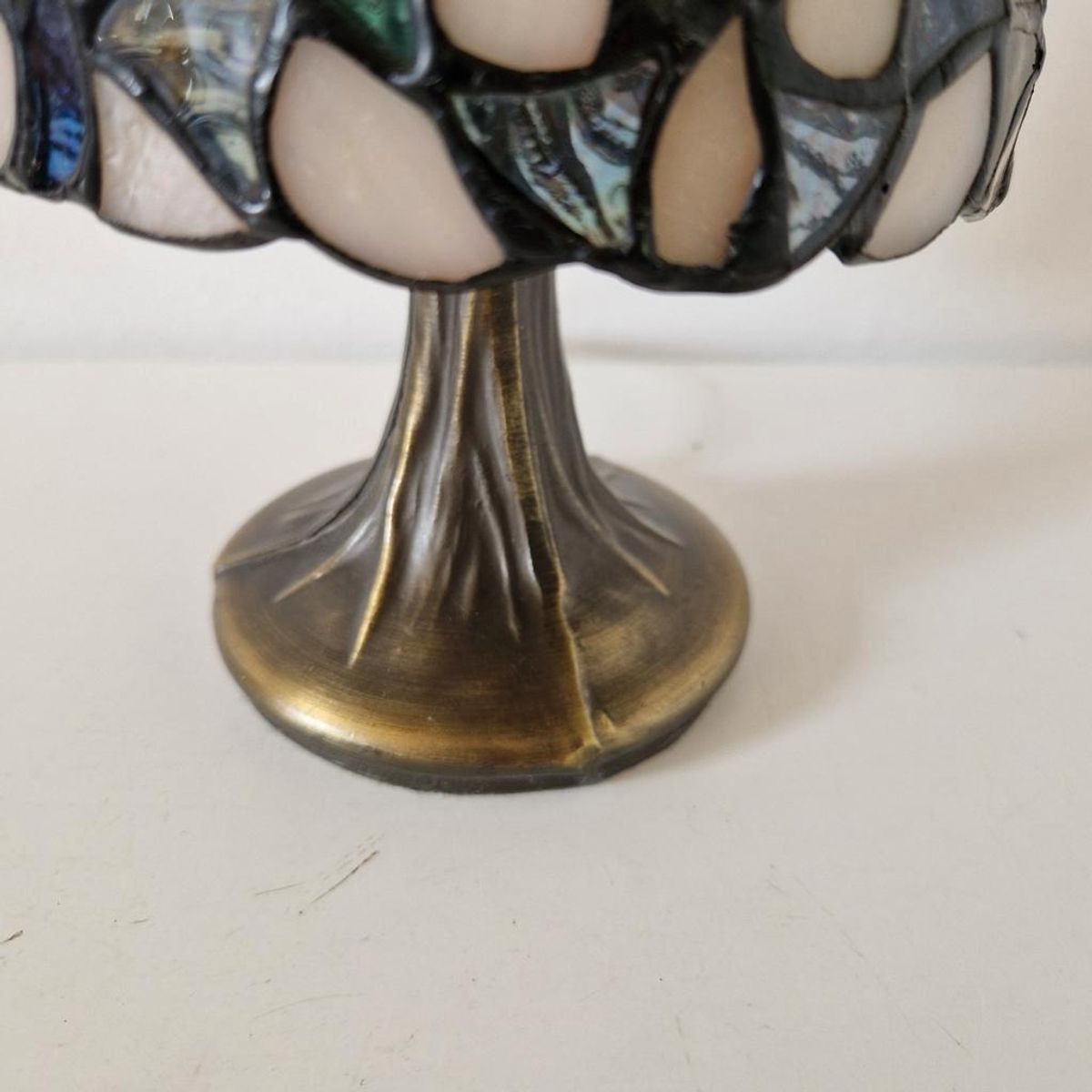 Vintage Glas In Lood Lampje Tiffany Stijl Lamp Schemerlamp image 7