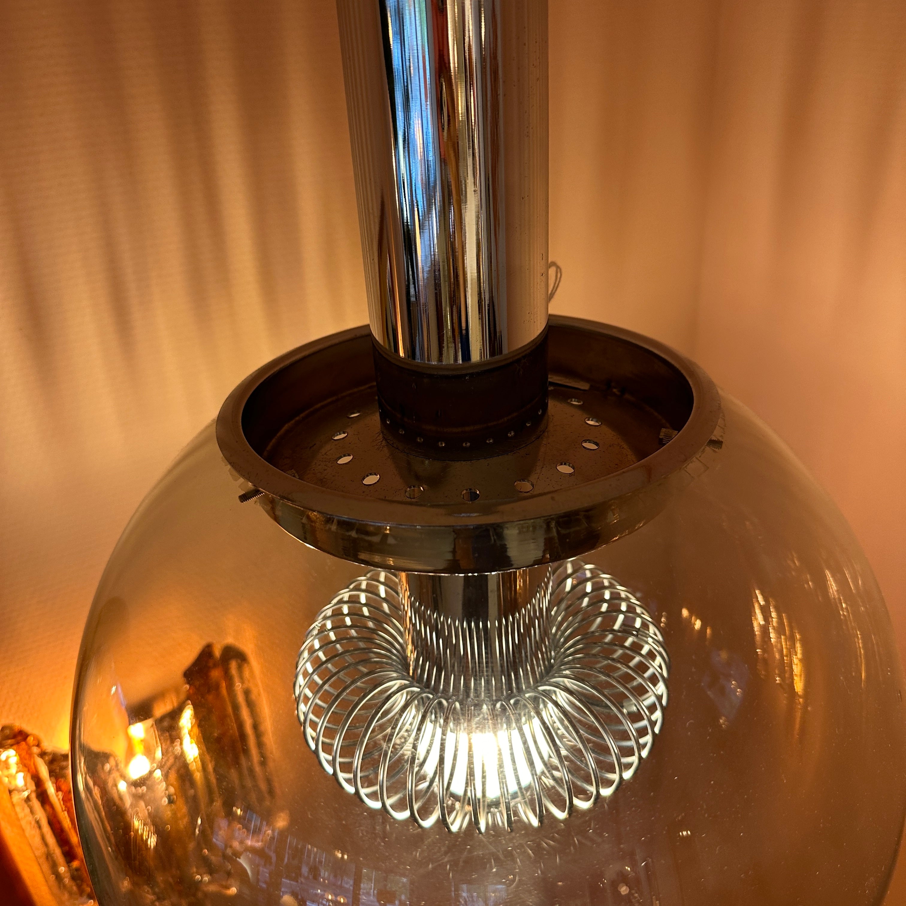 1970 Italian Chrome Globe Light image 3
