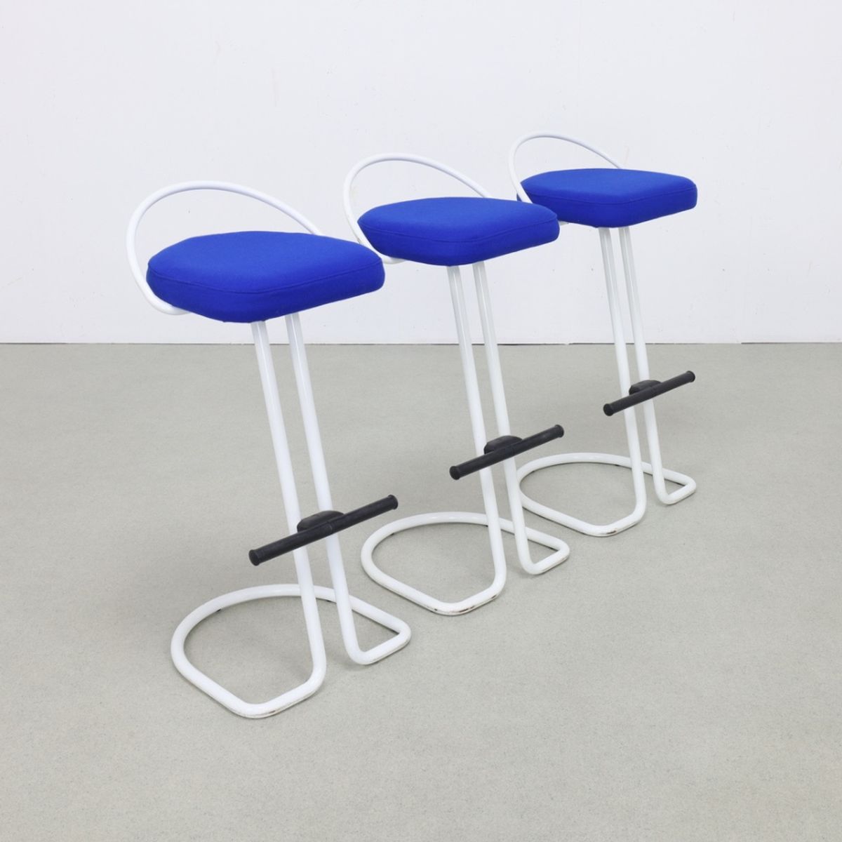 3x Barkruk Postmodern, 1980s Nieuw Gestoffeerd image 2