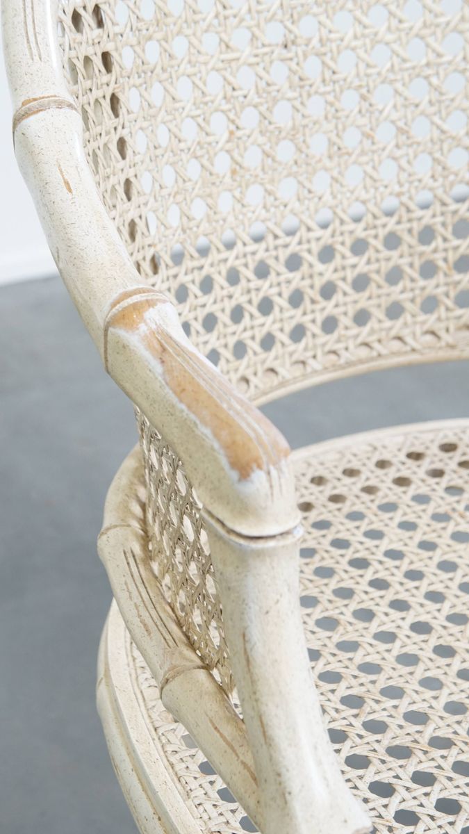 Gezellige Vintage Jaren 70 Design Stoel Van Jonathan Adler Gemaakt Van Riet En Bamboe image 11