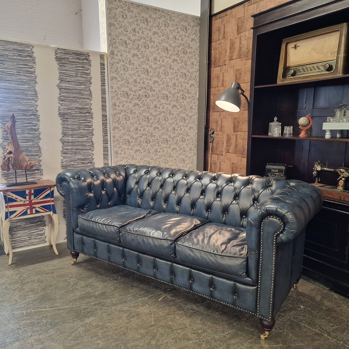 Chesterfield Ingleton 3-zits - Antiek Blauw image 4