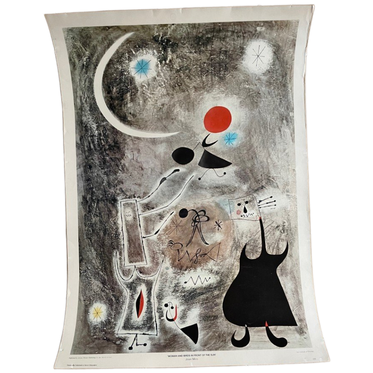Joan Miró (1893-1983) – Woman And Birds In Front Of The Sun image 2