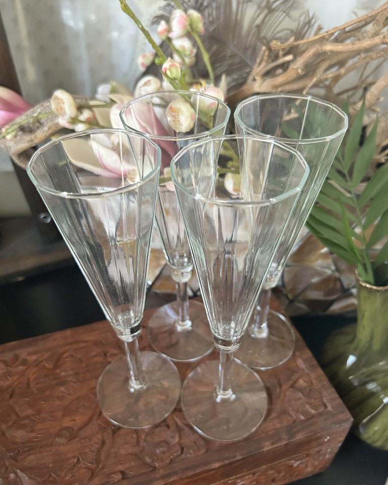 Champagne Glazen Set Vintage image 4