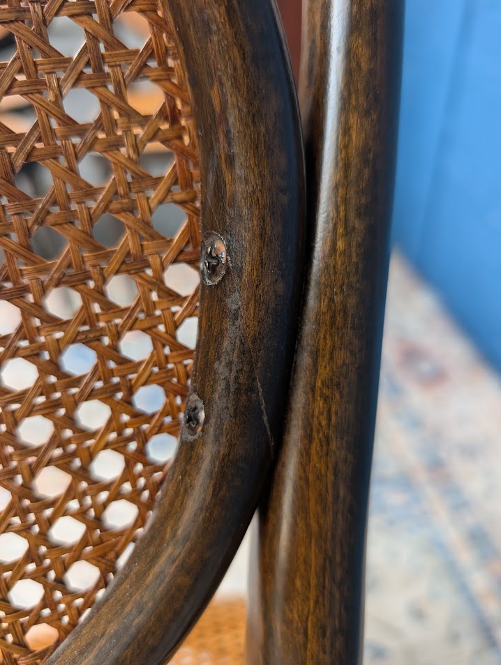 7x Vintage Rotan Stoelen, Model 215r, Thonet image 16