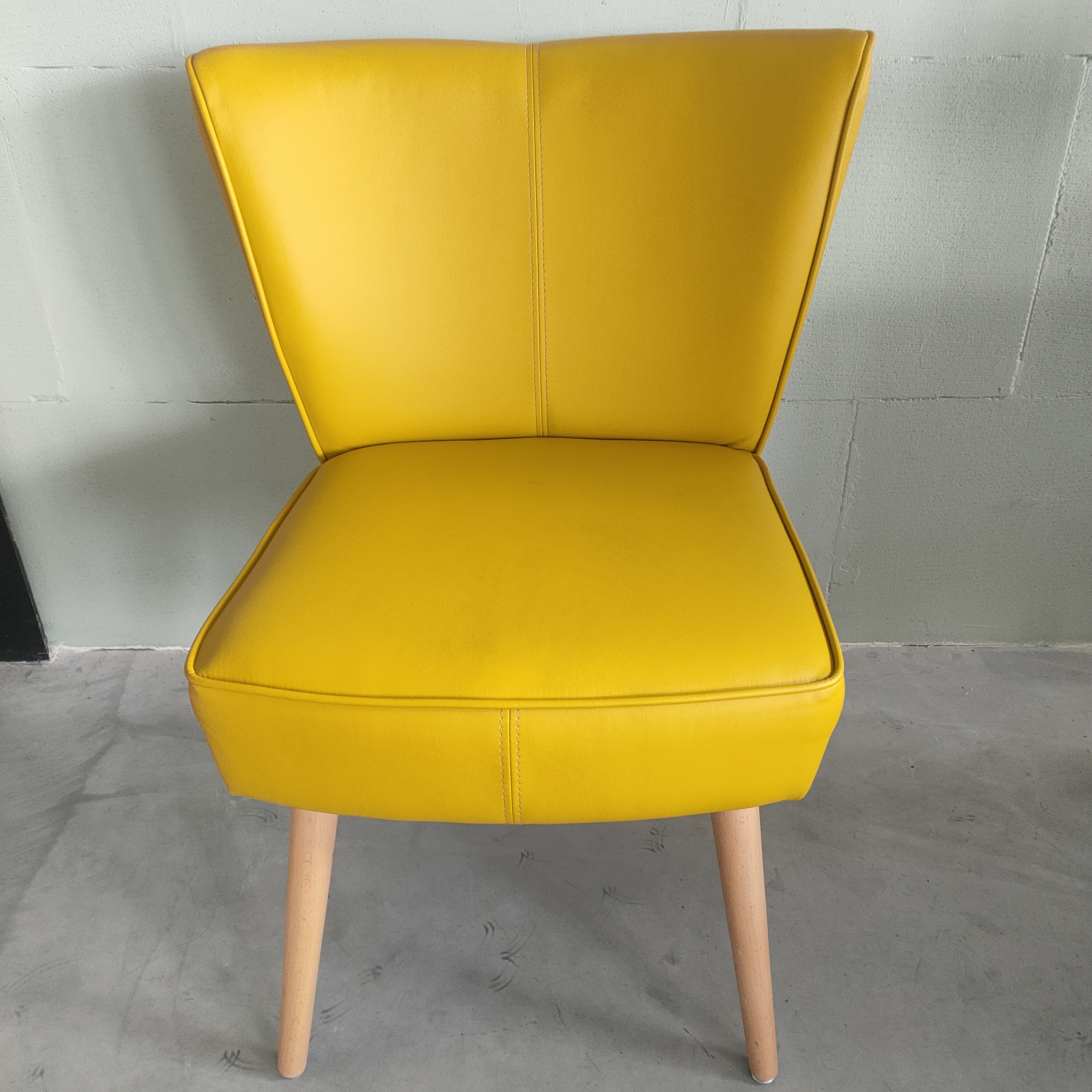 Retro Cocktail Stoel Scandinavische Stijl Geel image 2