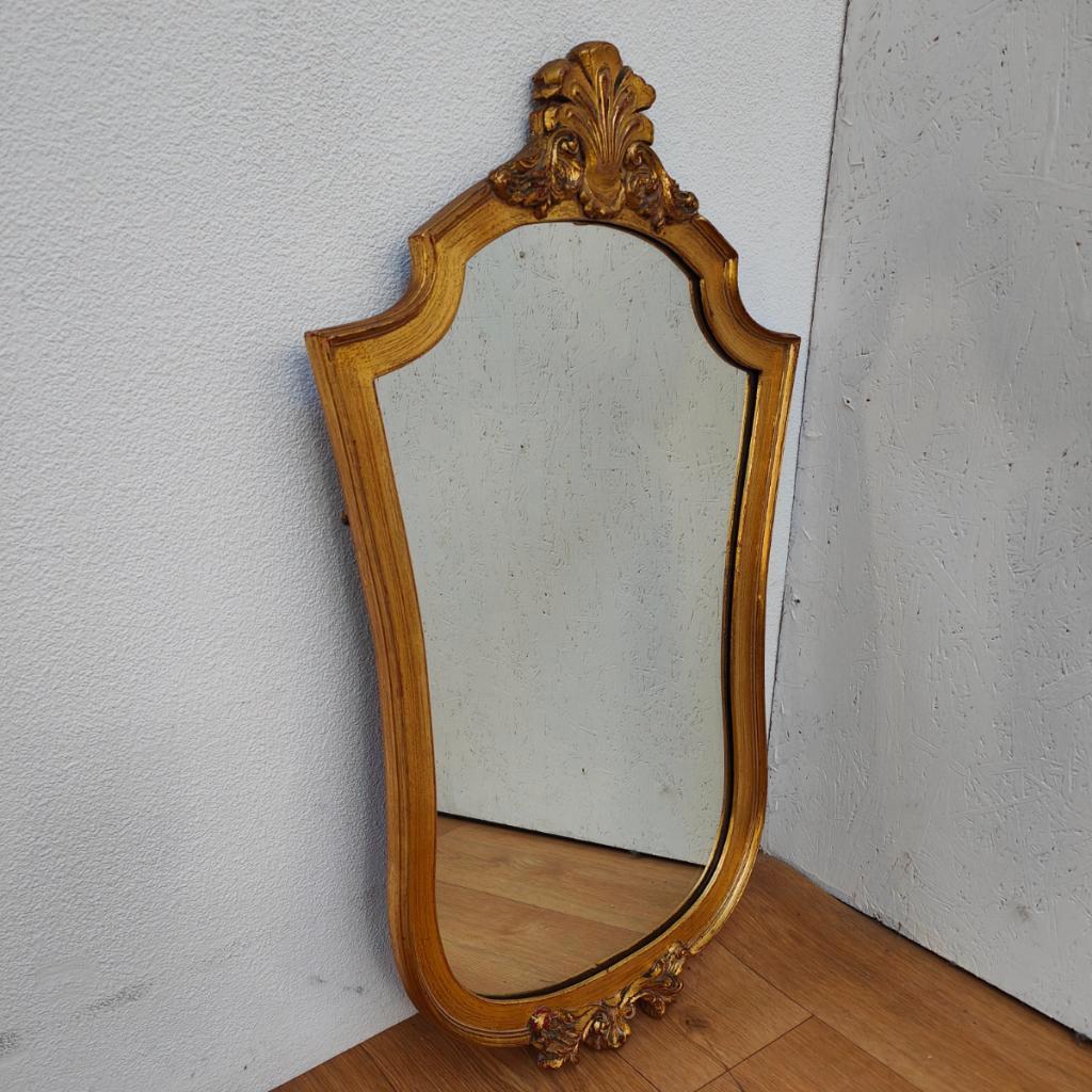 Vintage Goudkleurige Regency Rococo Barok Spiegel Schouwspiegel 406 image 5