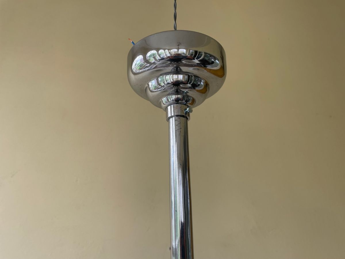 Hanglamp Lamp Plafondlamp Art Deco 1930 4 Arms Clichyglas Frans image 11
