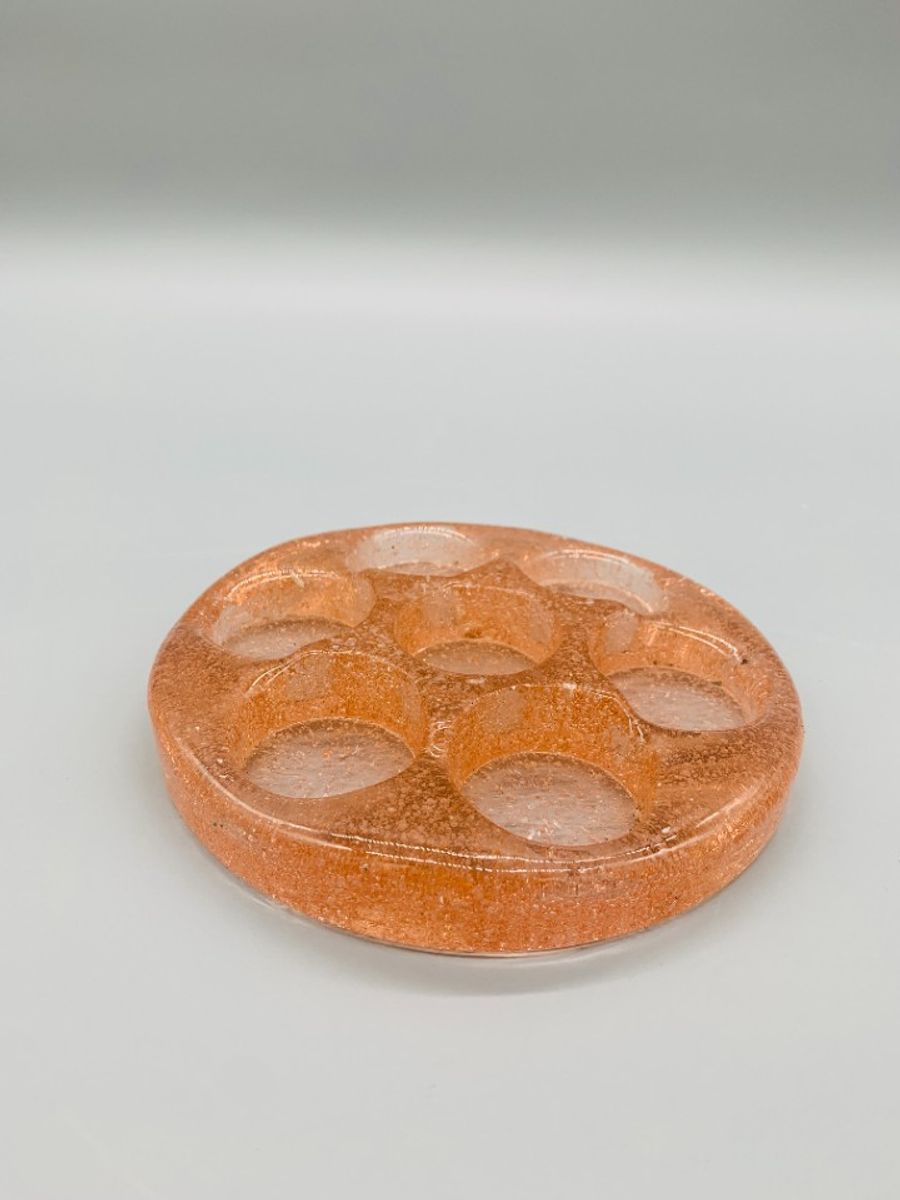 Vintage Roze Glas Waxinelichthouder image 2
