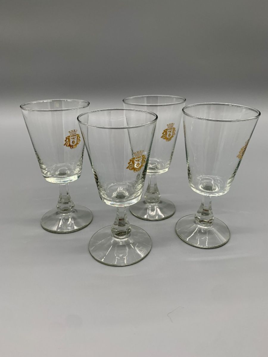 Set Voetglaasjes Met Goudkleurig Wapen 4 Stuks image 5