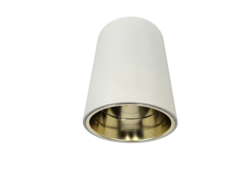 Dutch Design - Raak Amsterdam - Plafonniere - Wit Gelakte Opbouwarmatuur - Goudkleurige Spiegelre image 4