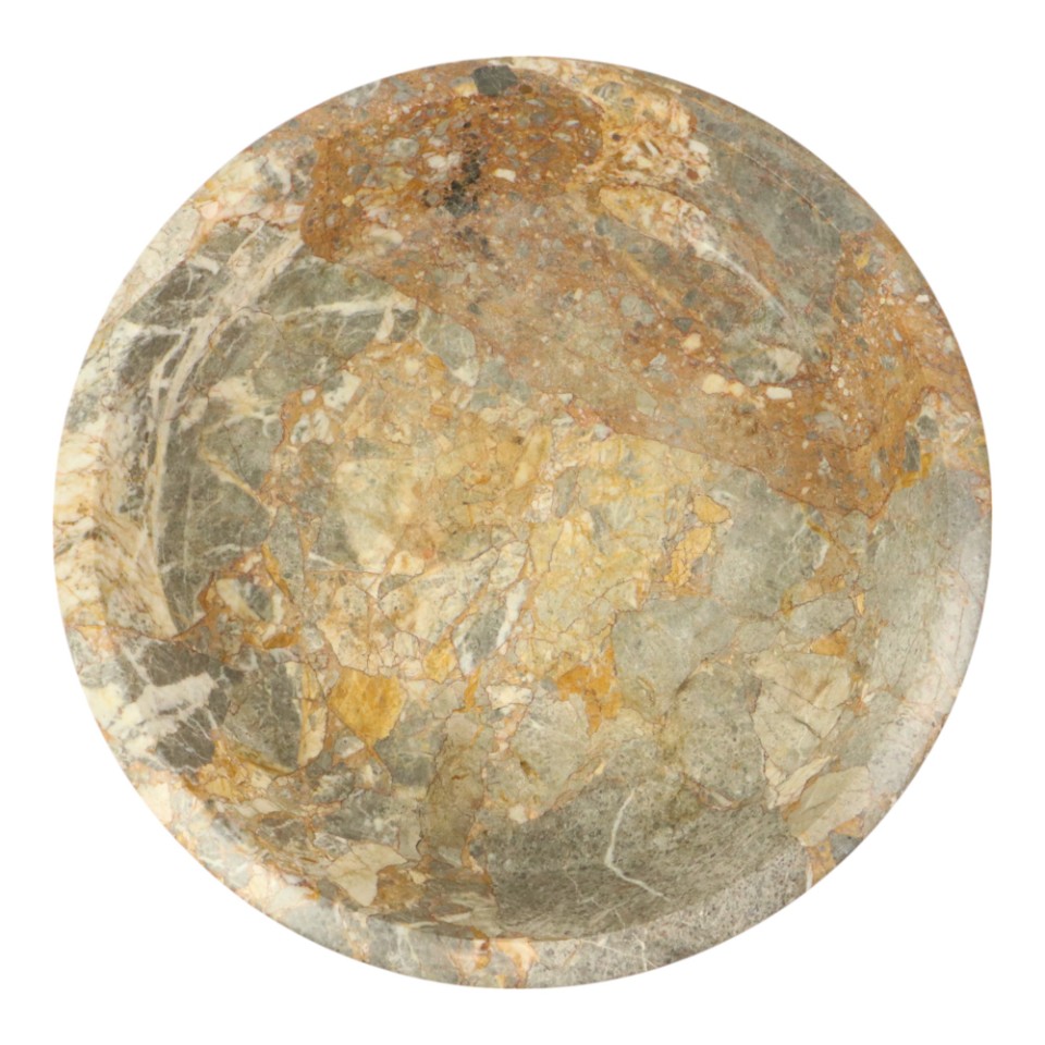 Prachtige Zware Grote Marmeren Fruitschaal Xl Natuursteen 40cm image 19