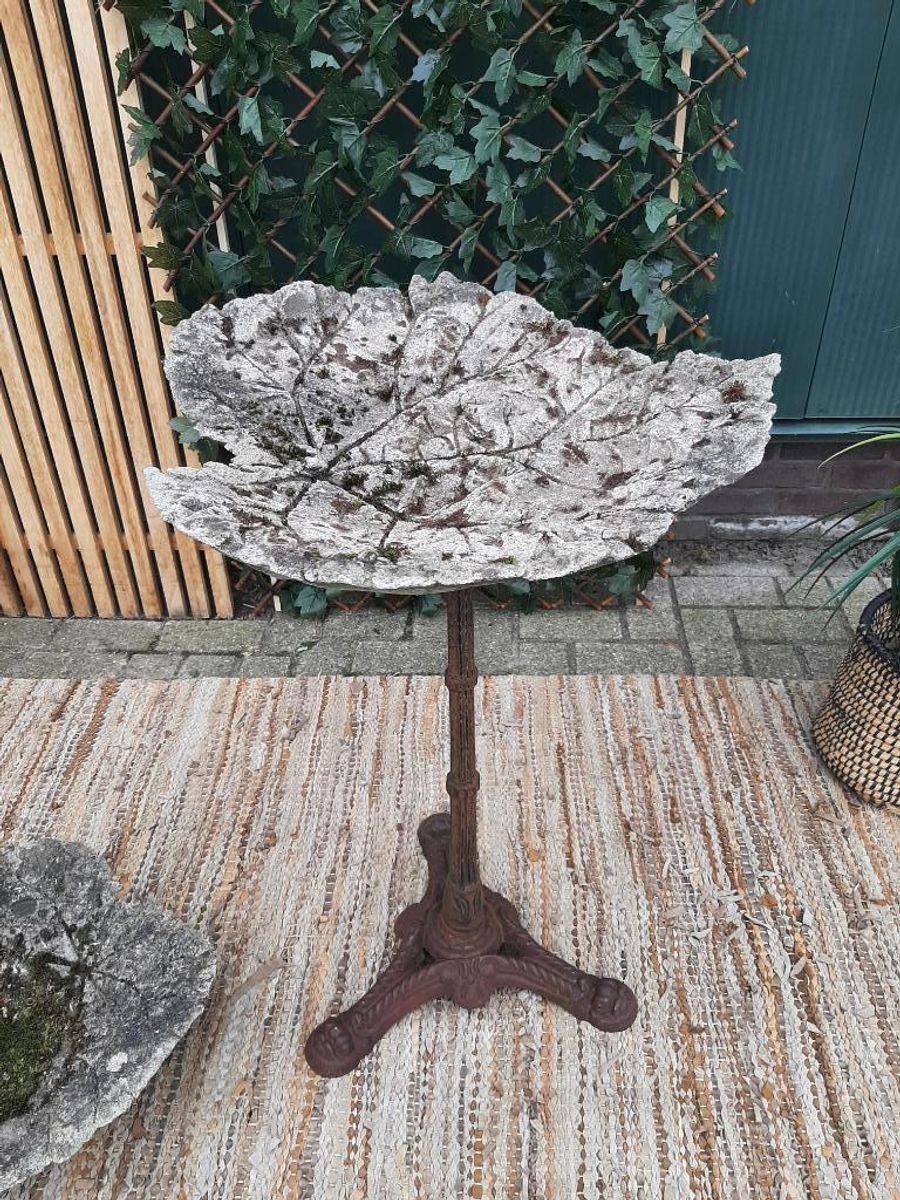 Handgemaakt Xl Vogelbad Blad Cement Voerschaal Tuindecoratie image 12