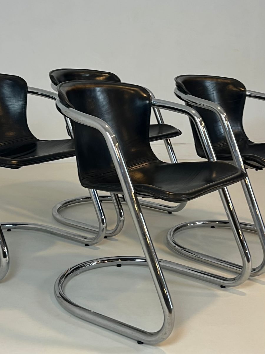 Willy Rizzo Dining Chairs – Set Of 4 1970s image 2