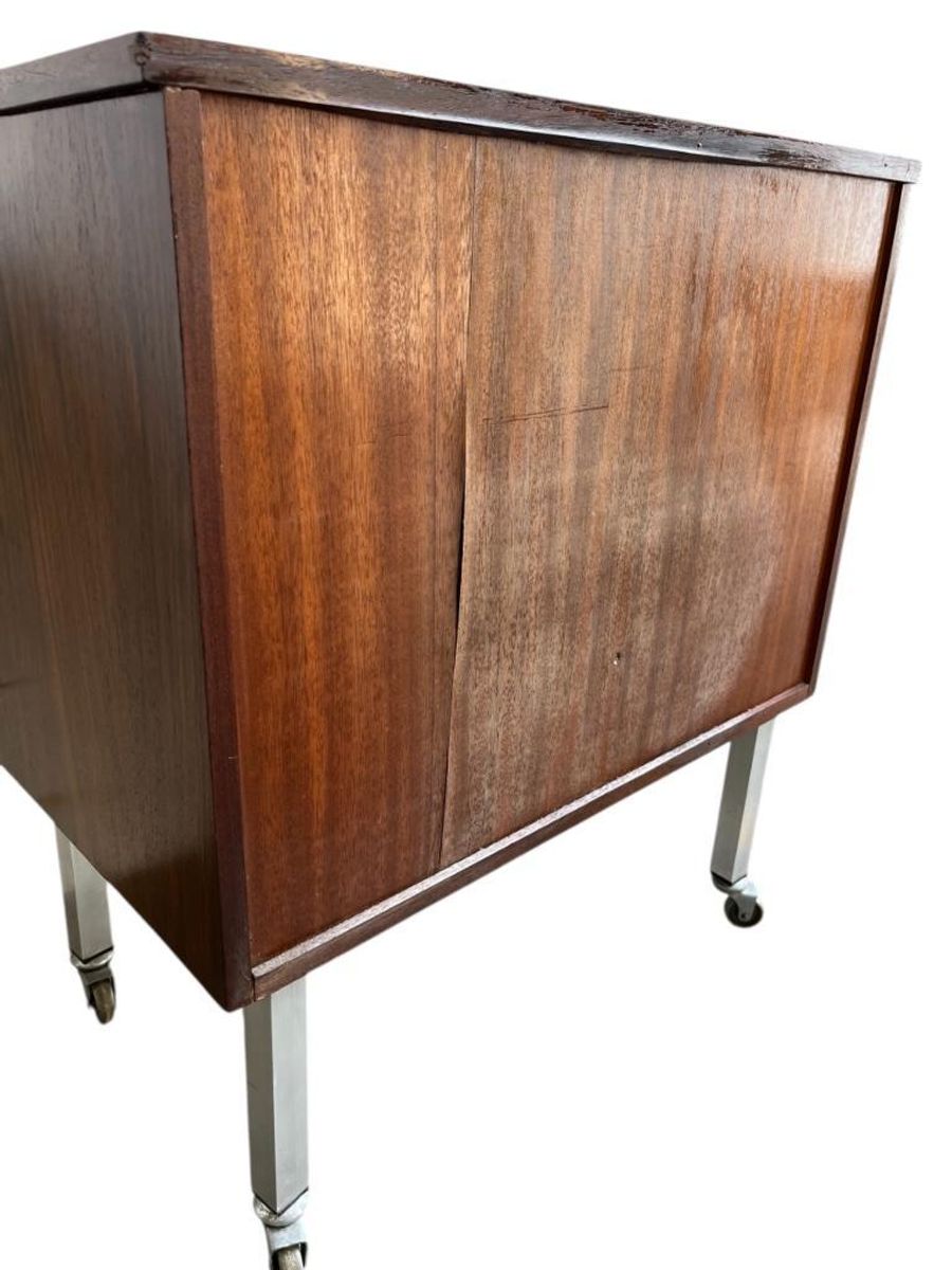 Vintage Barkast Op Wieltjes / Retro Minibar Of Bijzetkast image 9