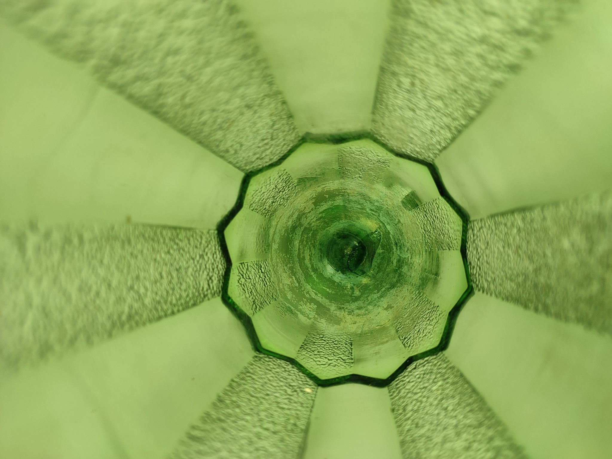 Donkergroene Art Deco Persglas Vaas image 3