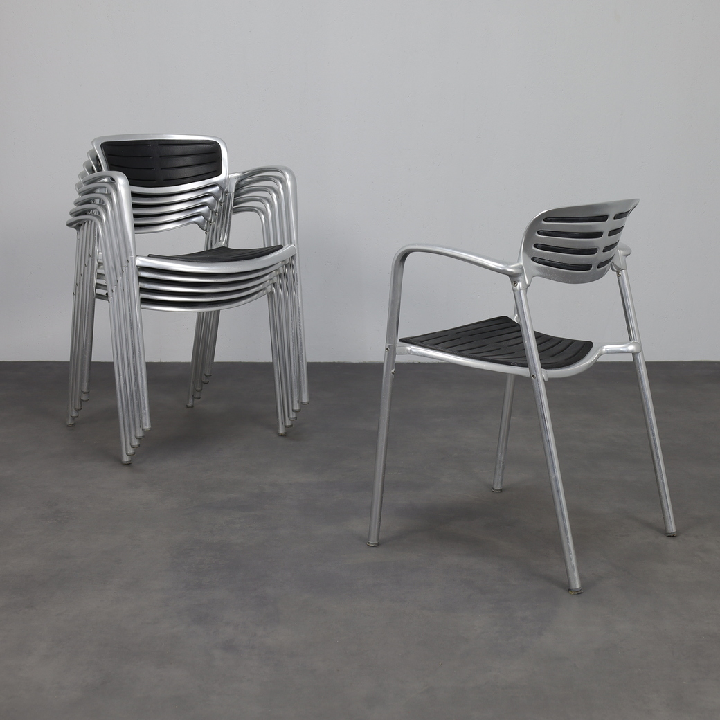 Set Of 6 Toledo Chairs By Jorge Pensi For Amat Spain, 1986 image 2