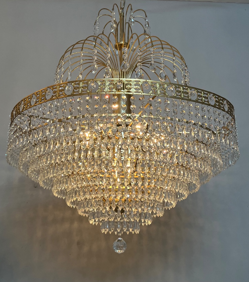 Vintage Xxl Design Kristallen Kroonluchter Kristal Zakkroonluchter Hanglamp image 15