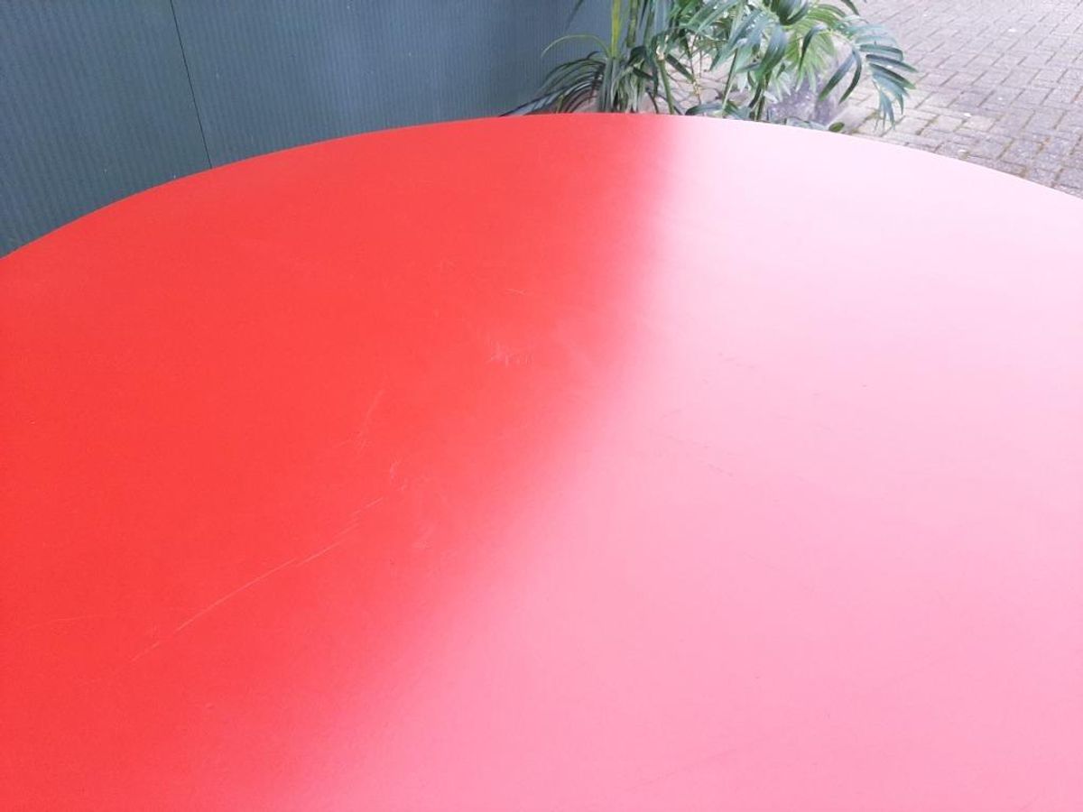 Rode Ronde Xl Eettafel 130 Cm Vintage Space Age Design Tafel image 13
