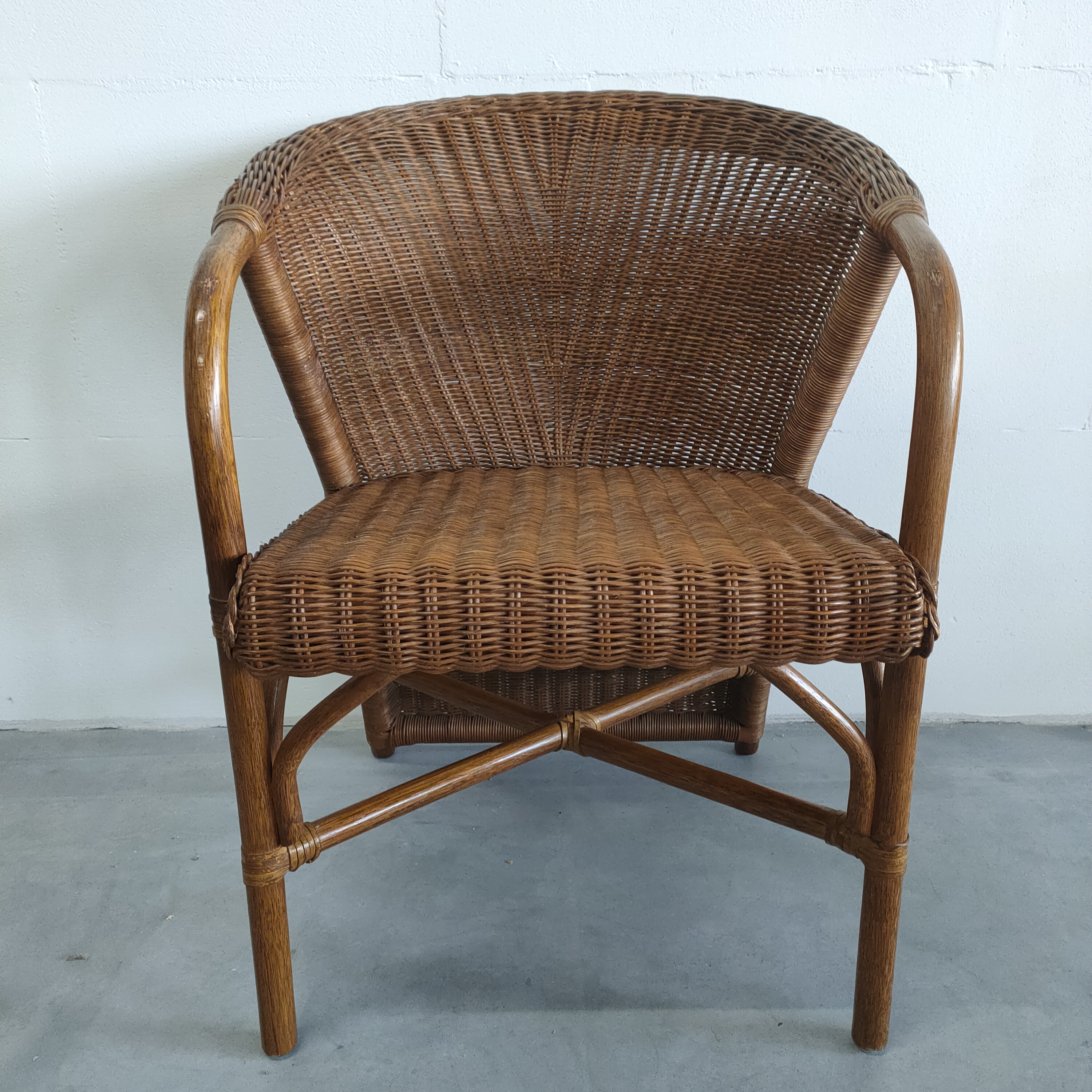 Vintage Jaren 70 Rohé Design Rotan/pitriet Fauteuil/stoel(en) image 6
