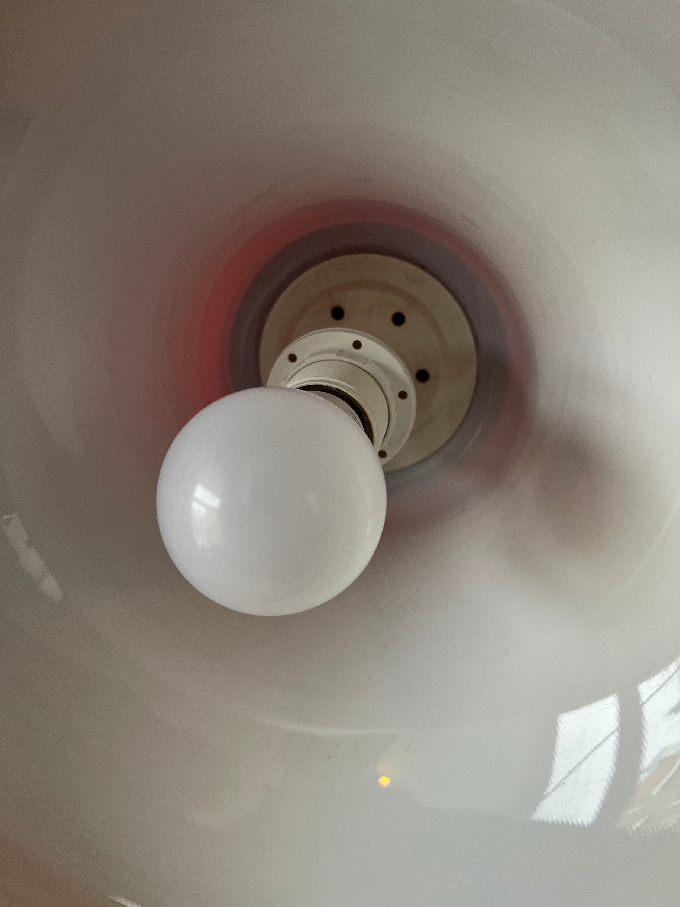 Rode Space Age Hanglamp Van Plexiglas Met Chroom Kapje image 10