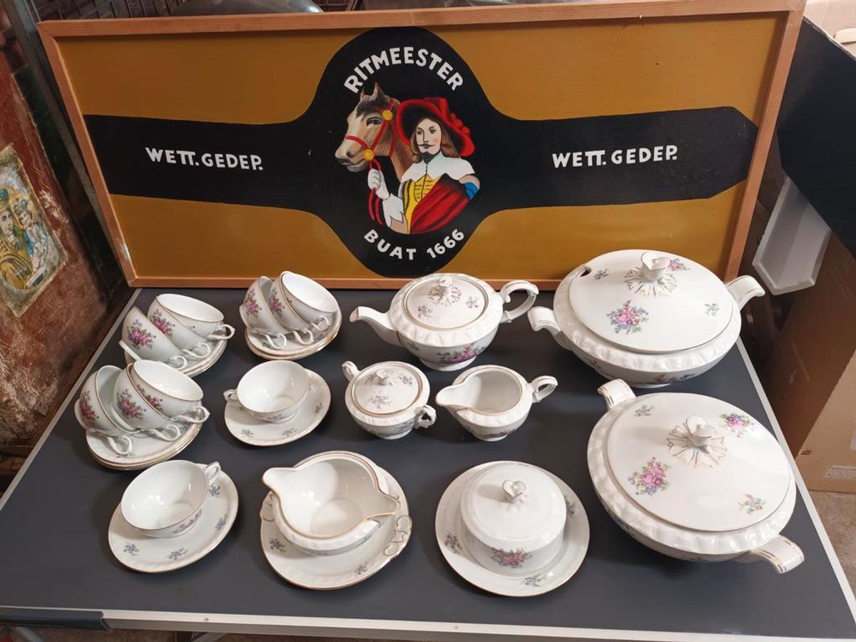 Klassiek Parelmoer Porselein Servies Tsjecho-slowaaks image 8