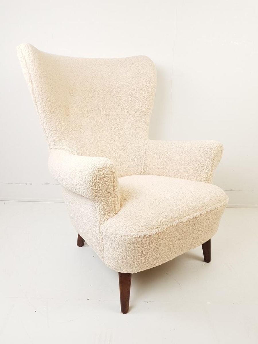 Artifort Fauteuil Theo Ruth Heren Model | Teddy Stof Crème image 2