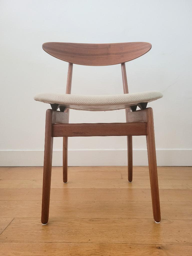 Vintage Deense Eetkamerstoel In Teak 1960 image 11