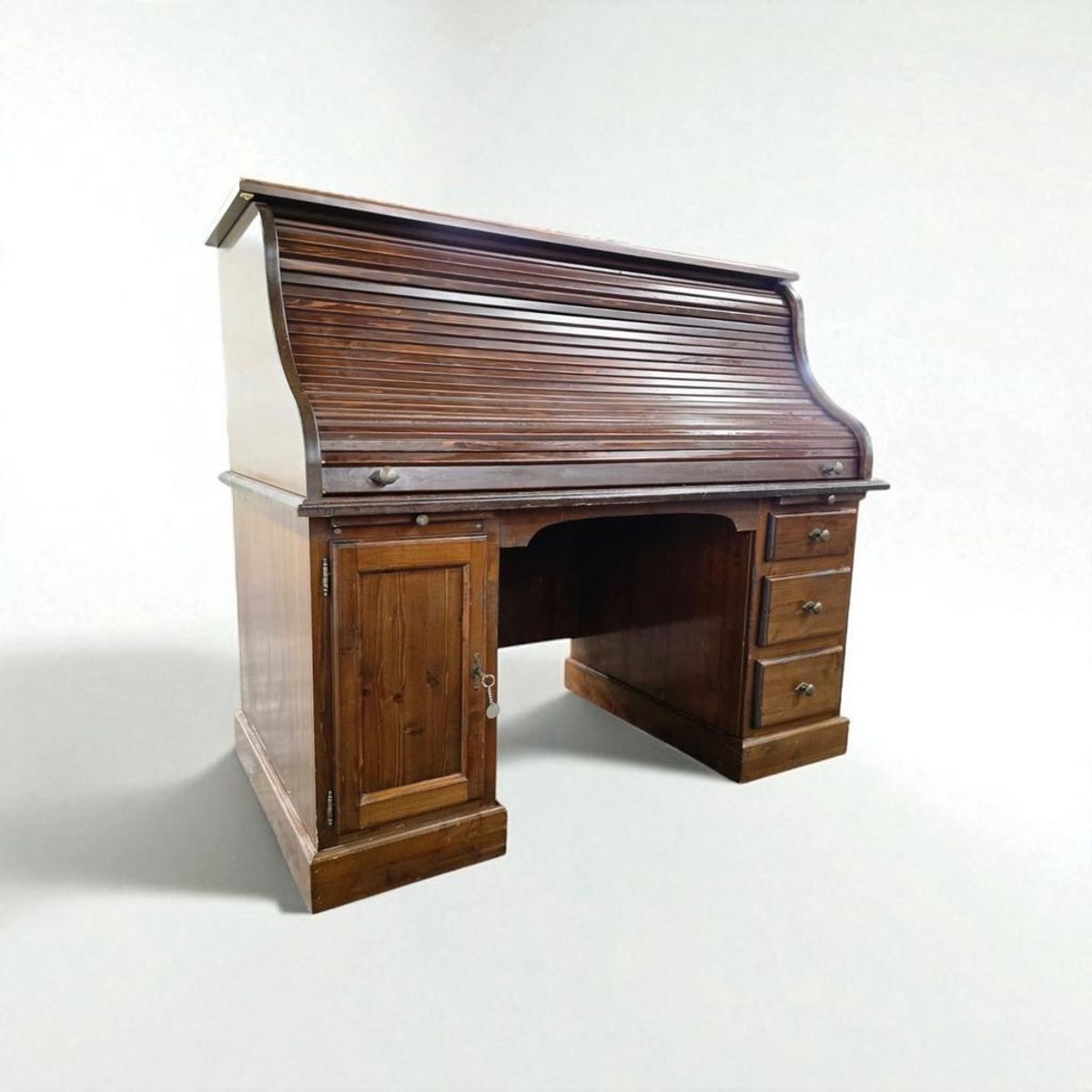 Vintage Amerikaanse Bureau Met Rolluik / Schrijftafel image 1