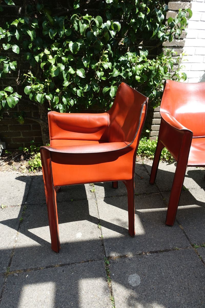 Mario Bellini Diner Chairs Cassina 1970’s Cab 412 & 413 image 4