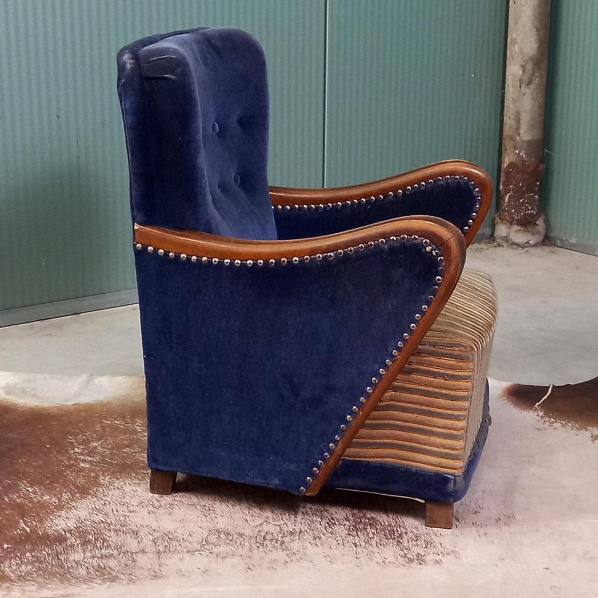 Uniek Frans Antiek Art Deco Kinderfauteuiltje image 2
