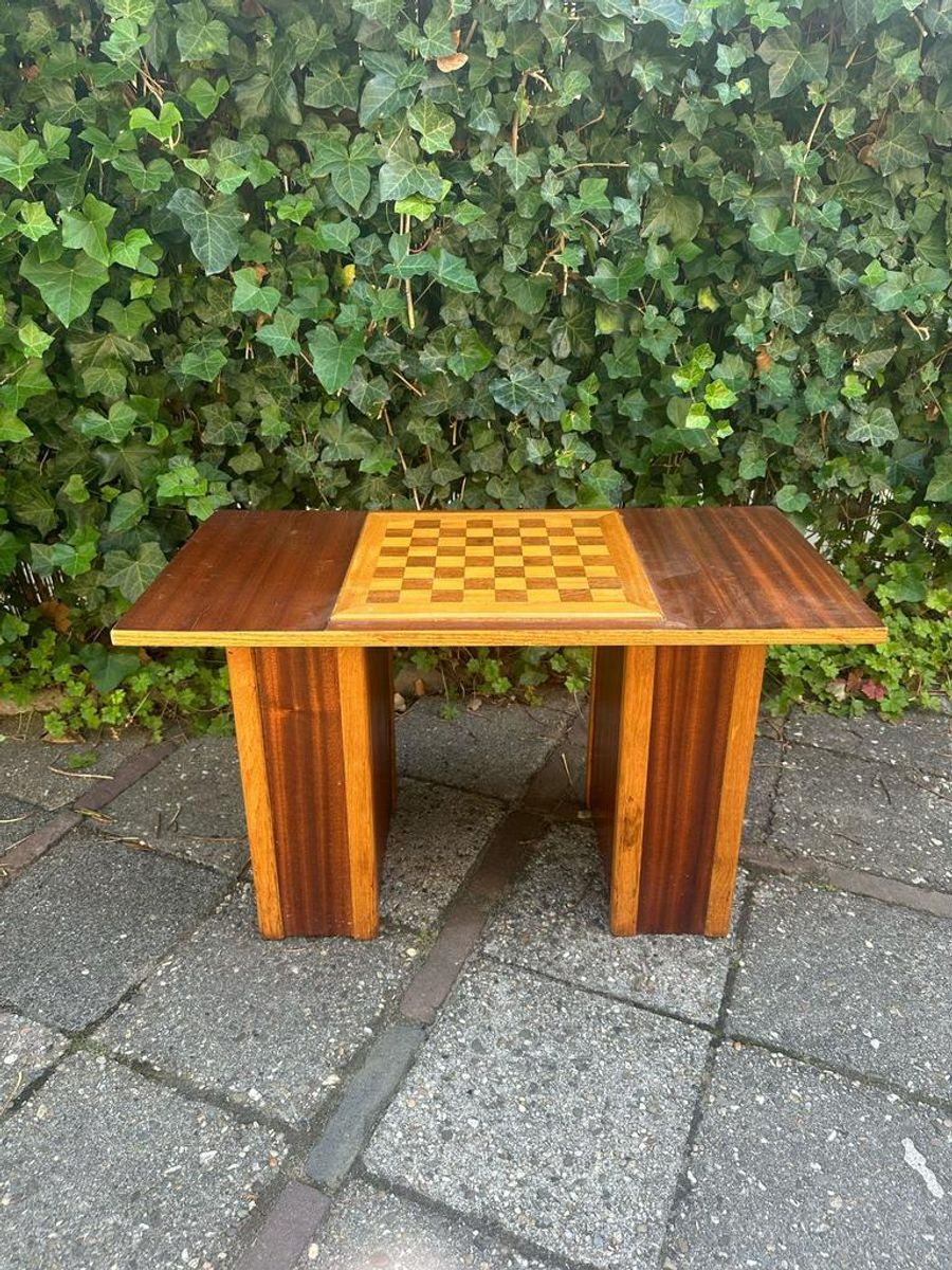 Vintge Schaak/bijzet Tafel image 5