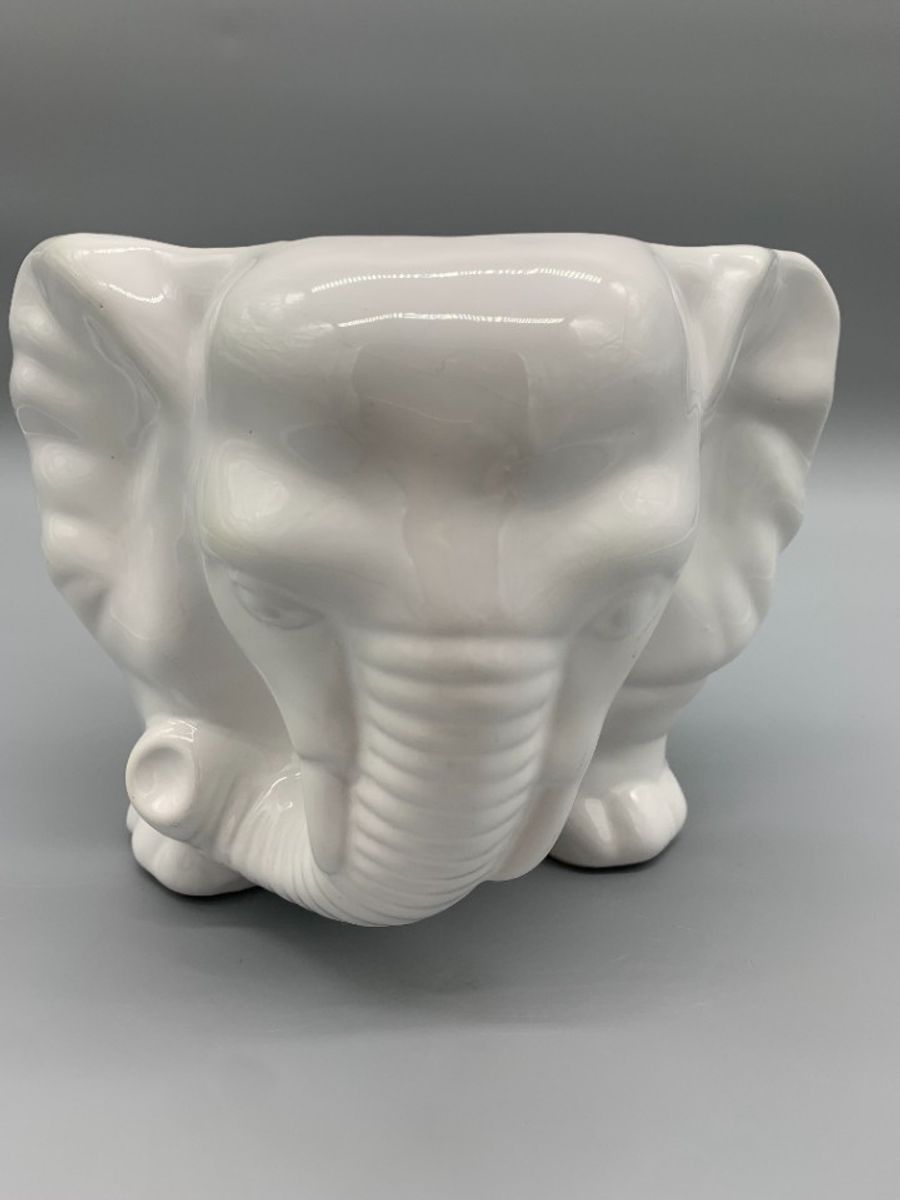Grote Bloempot Olifant Wit image 3