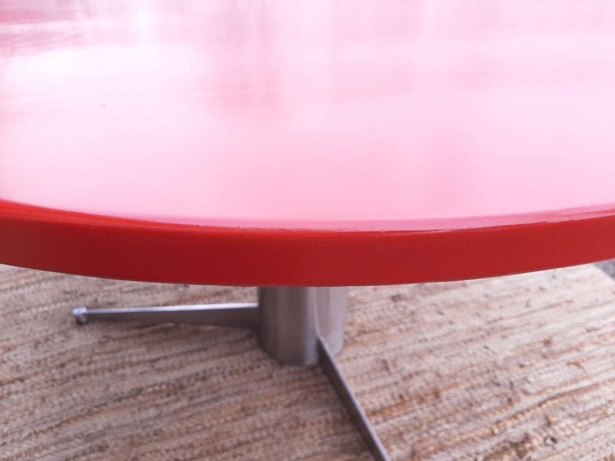 Rode Ronde Xl Eettafel 130 Cm Vintage Space Age Design Tafel image 12