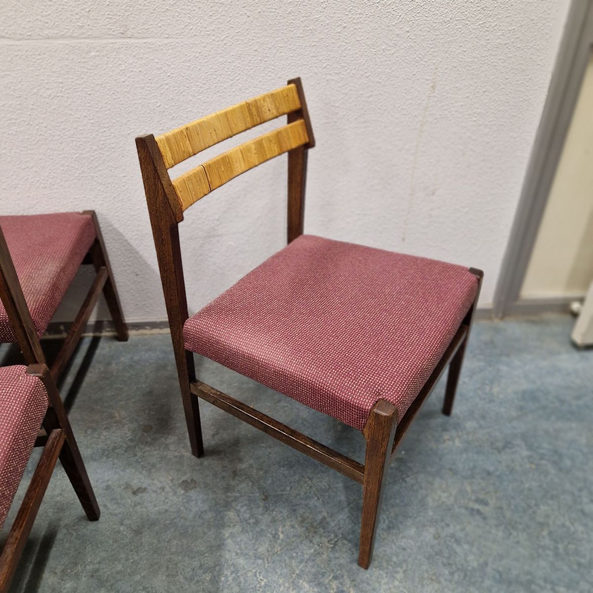 Set Van 6 Vintage Stoelen Eetkamerstoelen Jaren 60 Jaren 70 image 13