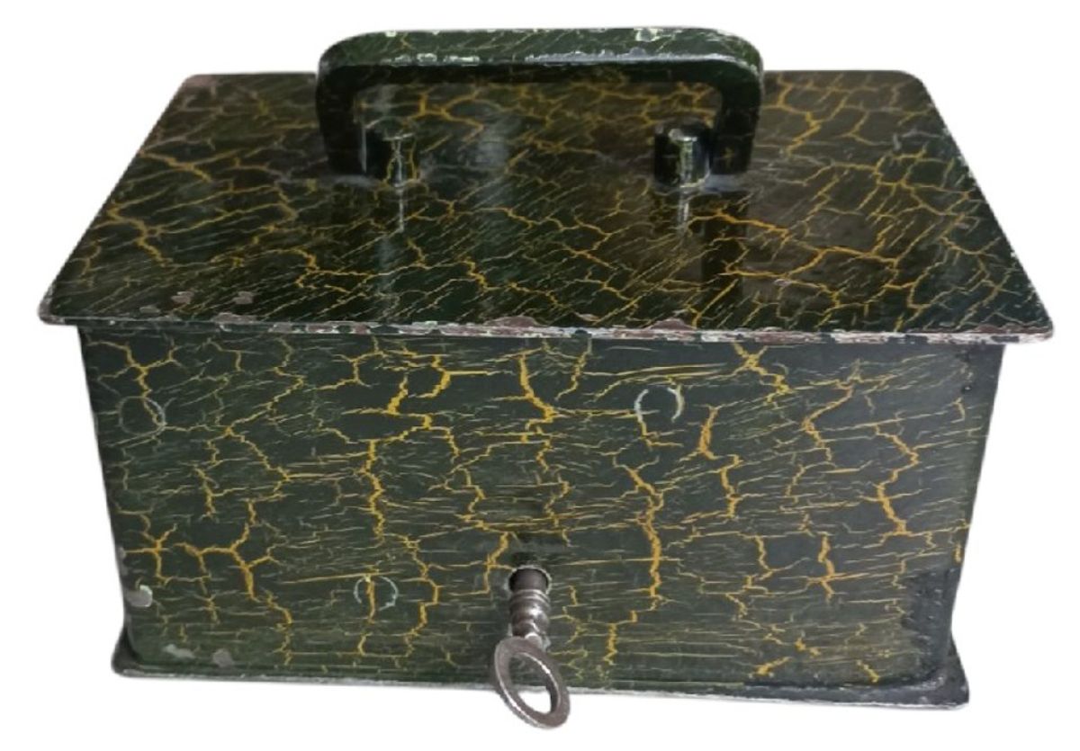 Vintage Metalen Geldkistje image 4