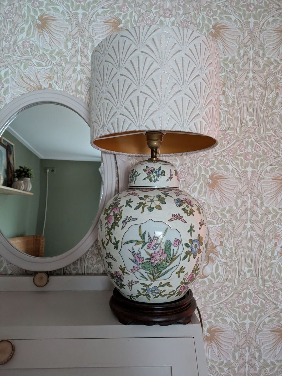 Gemberpot Tafellamp Met Bloemen image 4