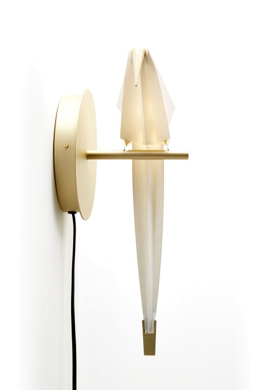 Moooi Perch Light Wandlamp Led Met Stekker Large Messing/wit image 7