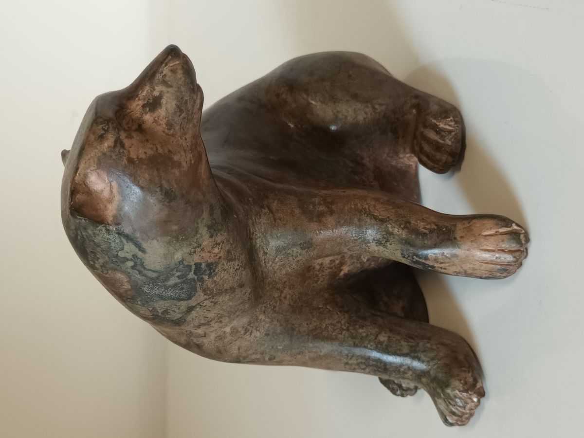 Bronzen Zittende Beer Pierre Chenet image 2