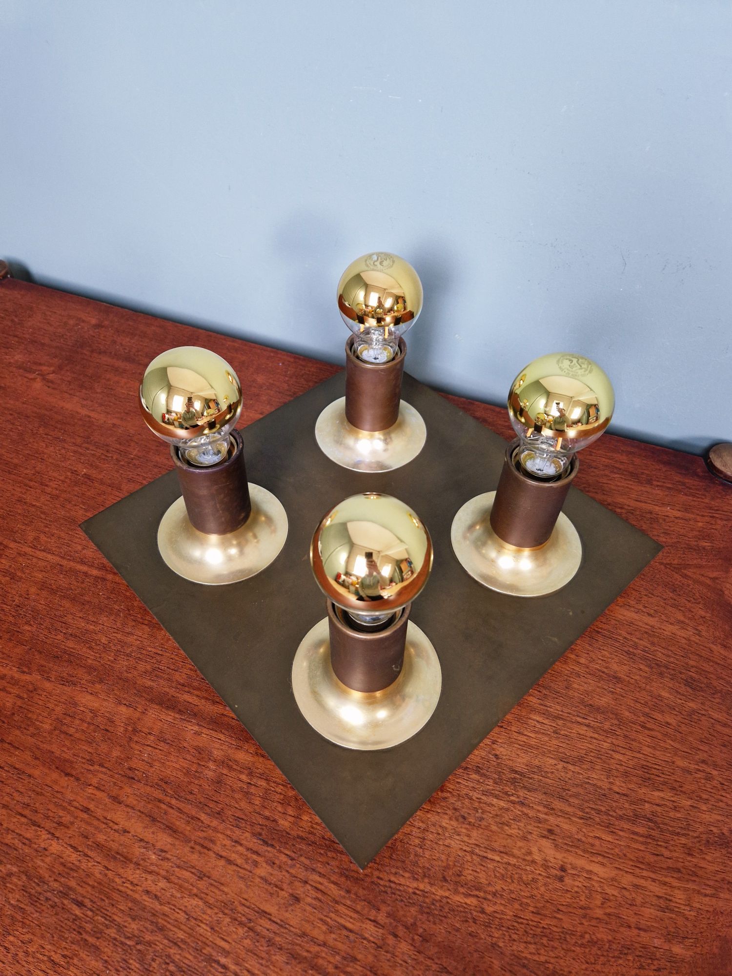 Koperen Plafondlamp, Space Age, Cosack Leuchten, 1970 image 4