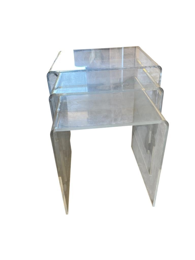 Set Van 3 Nesting Tables In Plexiglas / Salontafel image 5