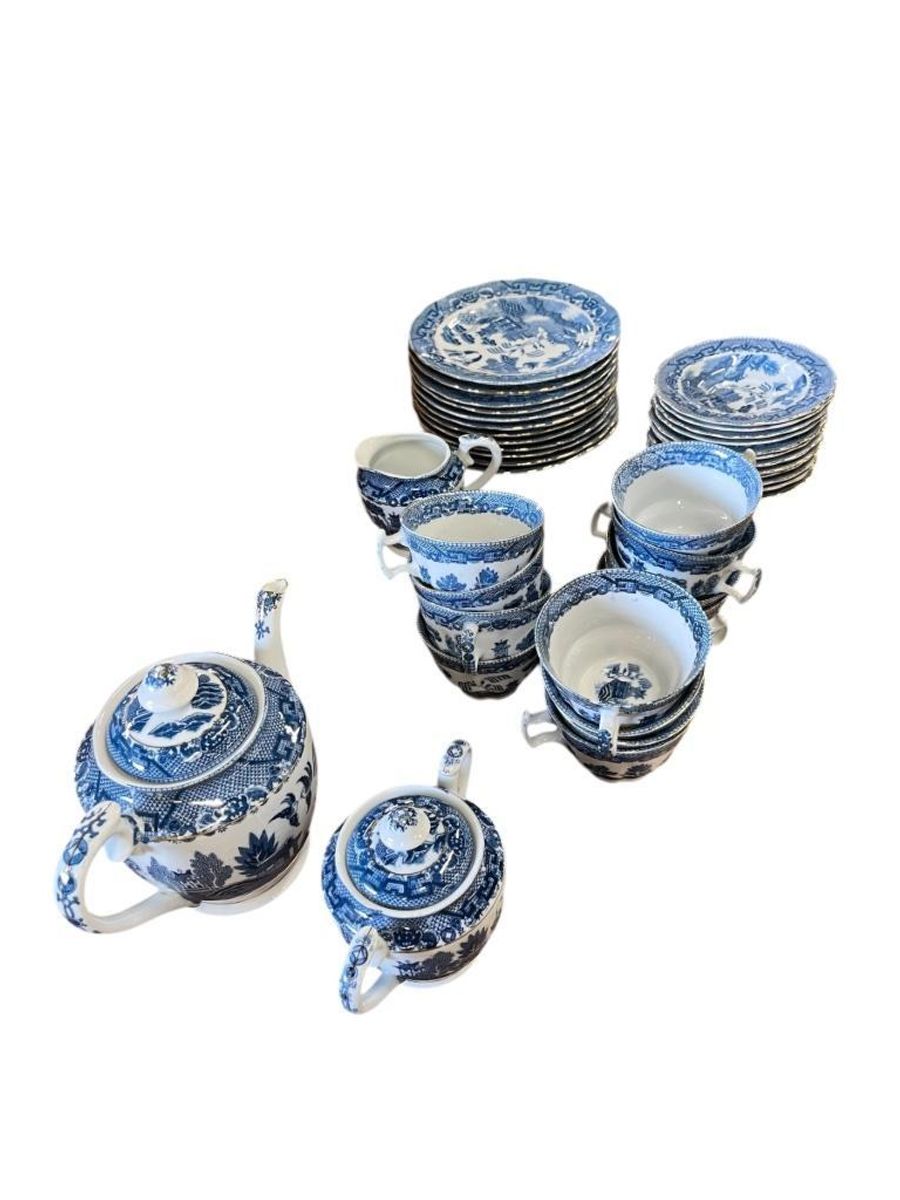 Vintage Compleet 12delig Koffieservies In Old Willow Stijl image 4