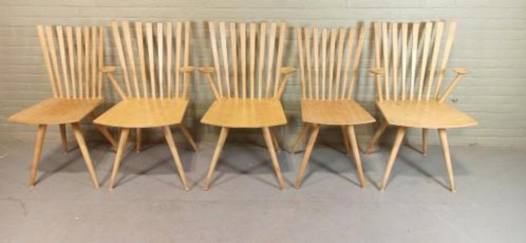 Set Van 5 Deens Design 'mikado' Stoelen, Kvist image 15