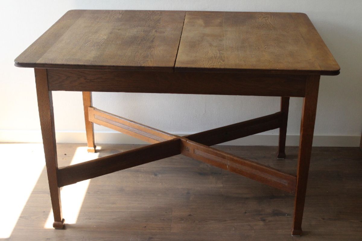 Amsterdamse School Eetafel Uitschuifbar image 4