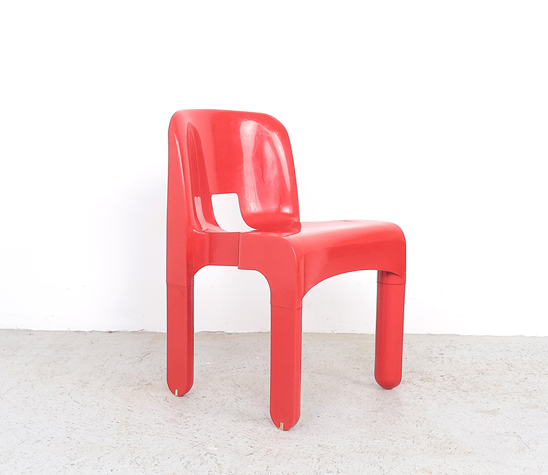 Joe Colombo Universal Stoelen Rood, 1960s image 8