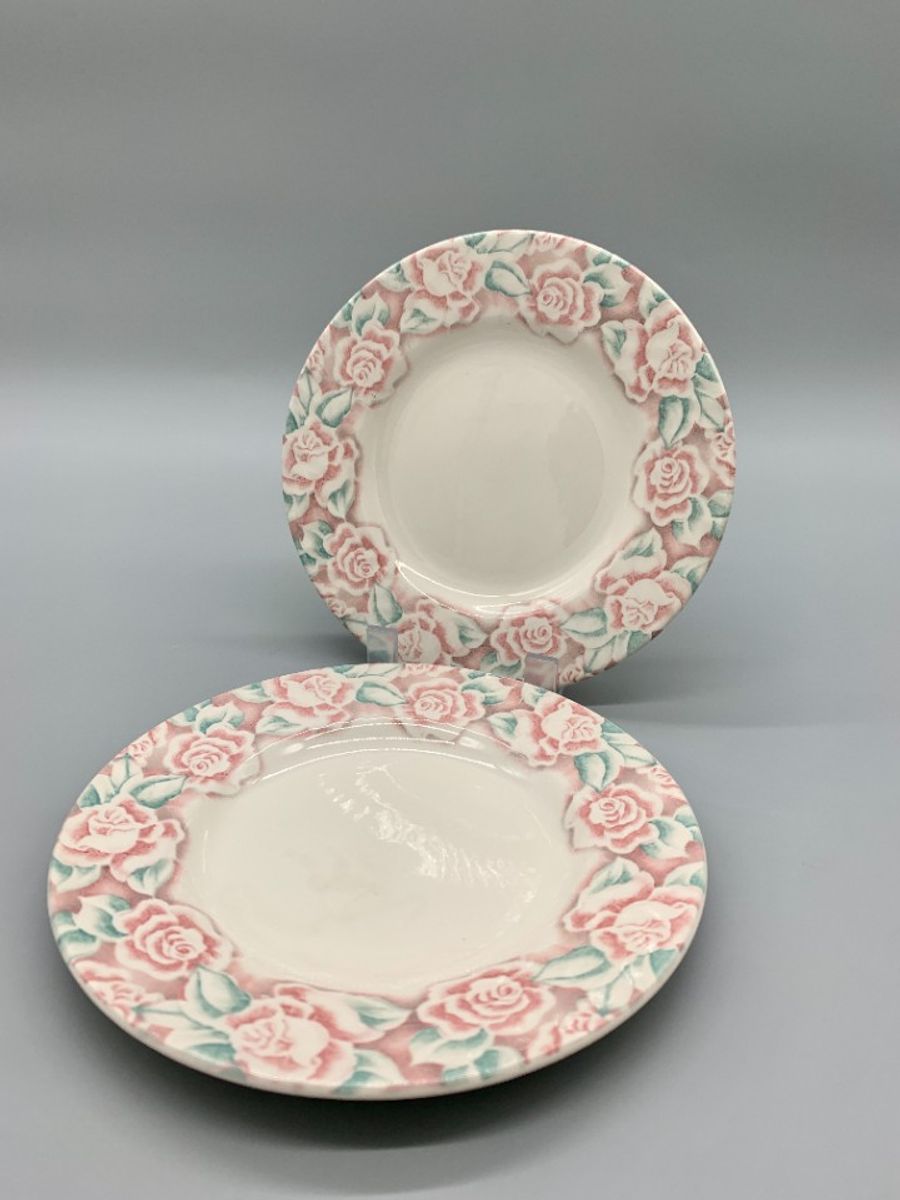 Vintage Barratts England Bordjes Pastel 2 Stuks image 2