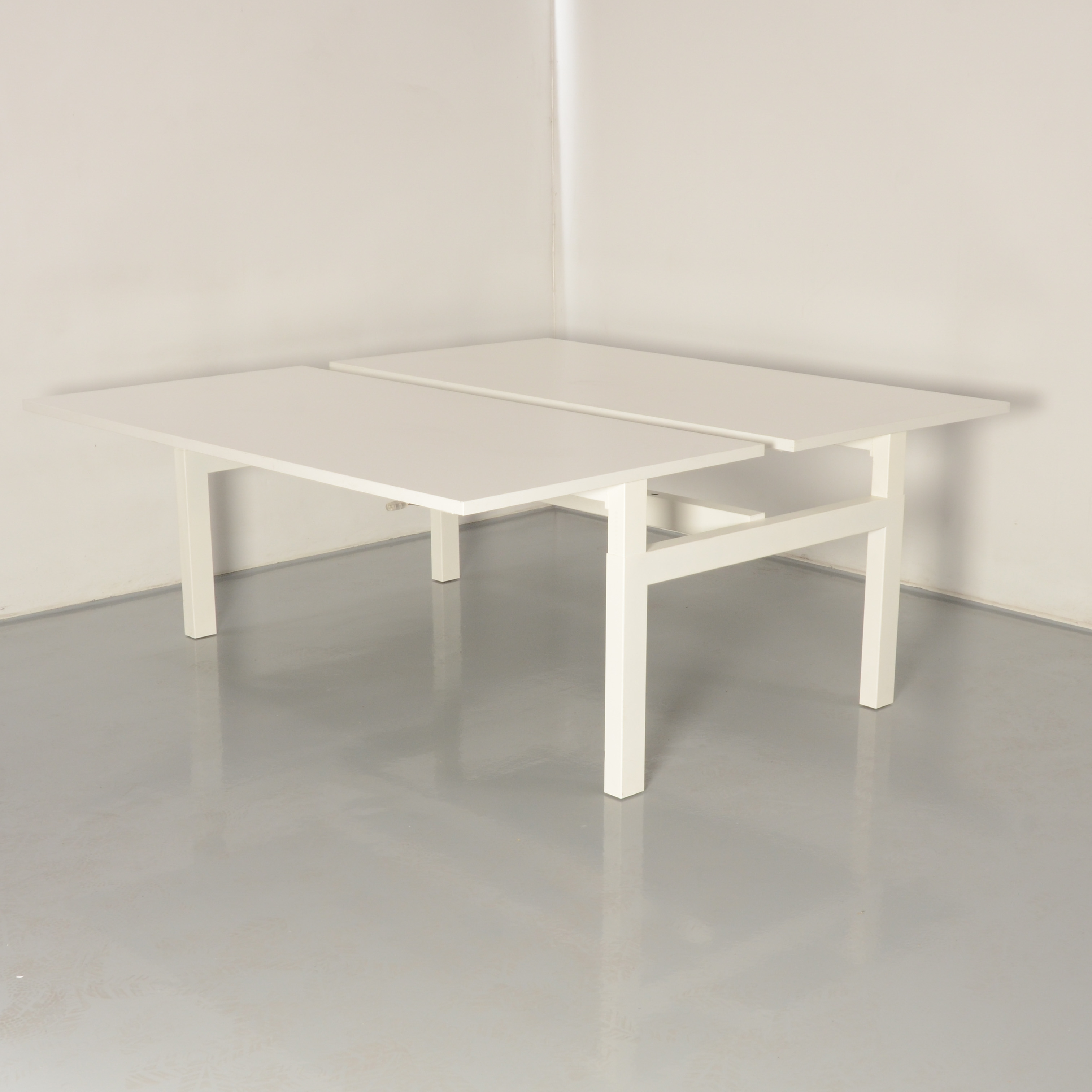 Solidesk Benchwerkplek, Wit Blad, 180 X 90 Cm (2X), Hoogte Verstelbaar Onderstel D.M.V. Handsling image 2