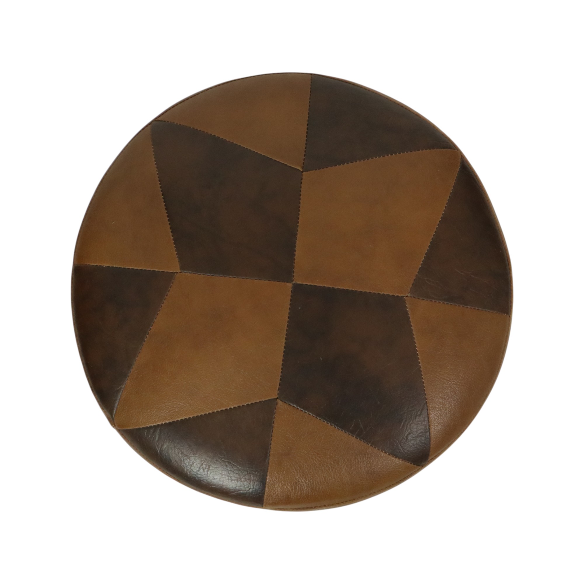 Ronde Vintage Poef Bruin Stermotief Skai Sixties image 5